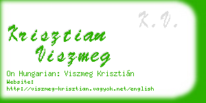 krisztian viszmeg business card